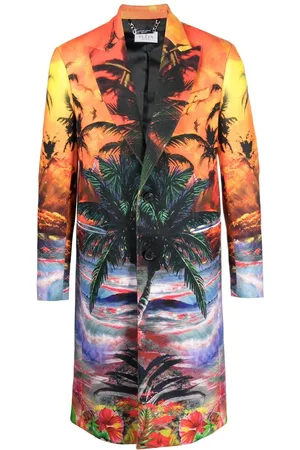 Philipp Plein Hawaii graphic-print coat
