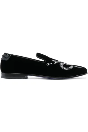 Philipp Plein Crystal snake loafers