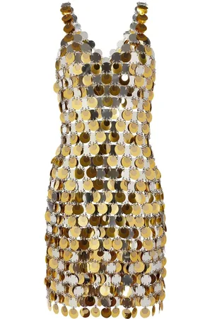 Paco rabanne Paillette-chainmail sparkle minidress