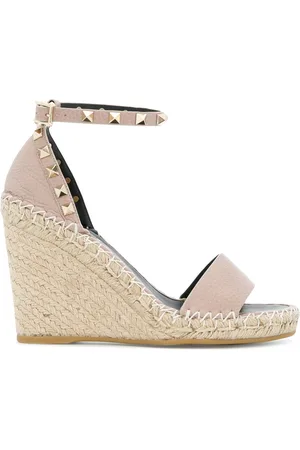 VALENTINO GARAVANI Double Rockstud 95mm wedge espadrilles
