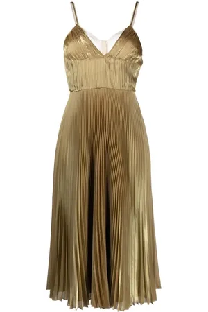 Prada Technical Voile pleated midi dress