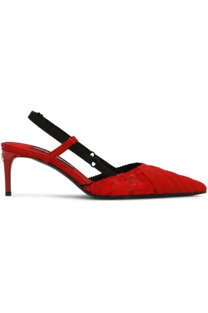 Dolce & Gabbana Corset-style satin slingback pumps