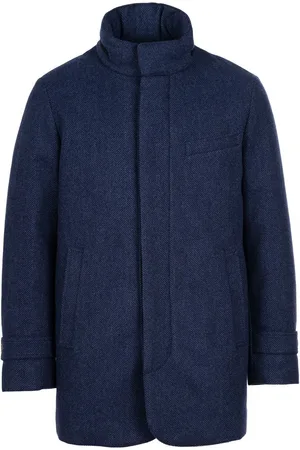 Norwegian Wool Down-lined herringbone coat