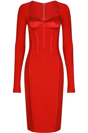 Dolce & Gabbana Long-sleeve corset dress