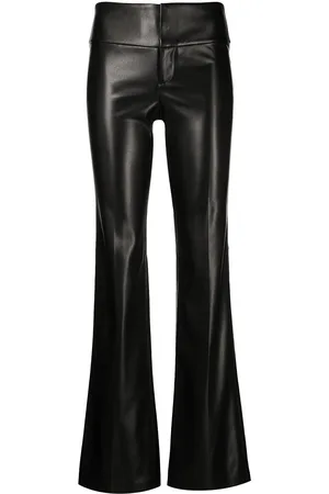 ALICE+OLIVIA Olivia vegan leather flared trousers