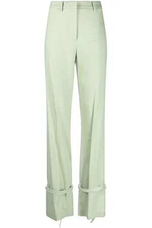 Patrizia Pepe Twill buckled-ankle trousers