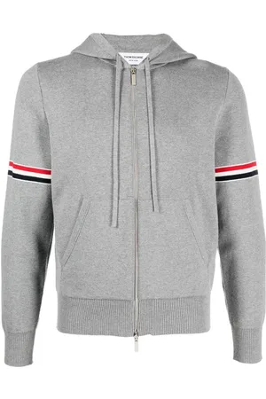 Thom Browne Striped zip-up hoodie