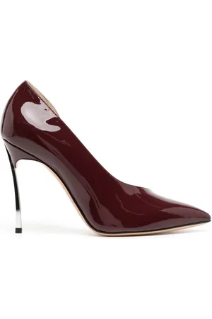 Casadei Pointed-toe high-shine finish pumps