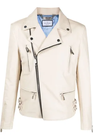 Philipp Plein Gothic Plein leather biker jacket