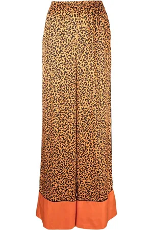 Karl Lagerfeld Kl leopard-print wide-leg trousers