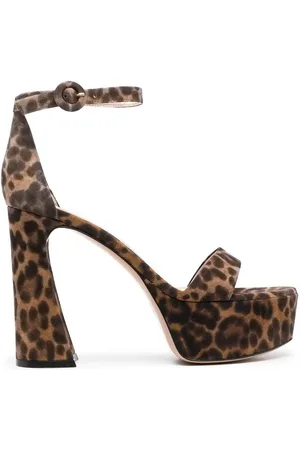 Gianvito Rossi Holly 120mm leopard-print sandals
