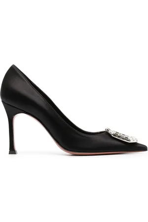 Amina Muaddi 90mm Camelia crystal pumps