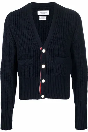 Thom Browne Patch-pocket cashmere cardigan