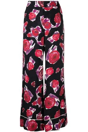 Marni Floral-print wide-leg trousers
