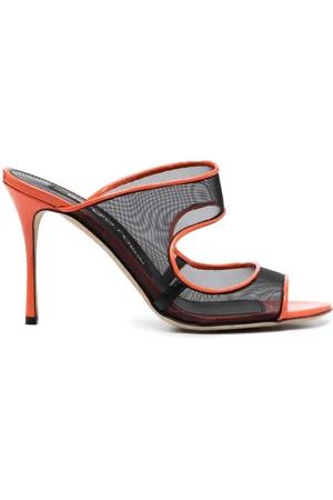 Sergio Rossi Mesh detail open-toe pumps
