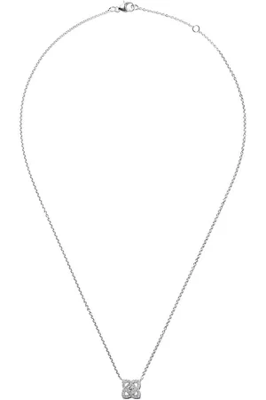 De Beers 18kt white gold Enchanted Lotus diamond pendant necklace