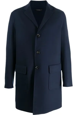 COLOMBO Notched-collar single-breasted coat