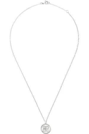 De Beers 18kt white gold Enchanted Lotus Medal diamond necklace