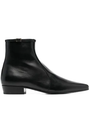 Saint Laurent Buckle-fastened pointed boots