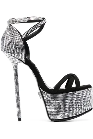Philipp Plein 160mm crystal-embellished platform sandals