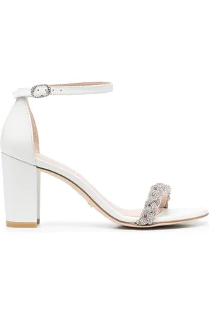Stuart Weitzman Nudistcurve 75mm leather sandals