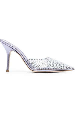 PARIS TEXAS 95mm Hollywood crystal-embellished mules