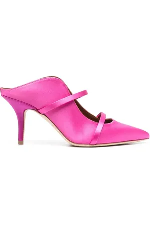 MALONE SOULIERS Satin finish pointed toe mules