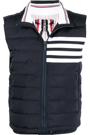 Thom Browne 4-Bar motif puffer gilet