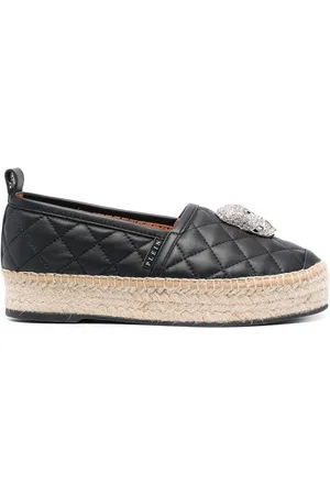 Philipp Plein Skull-embellishment quilted espadrilles