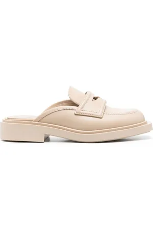 3Juin Almond-toe leather mules