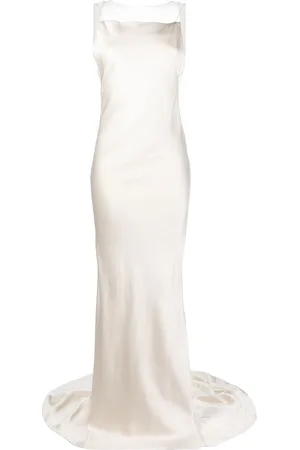 Maison Margiela Satin fishtail gown