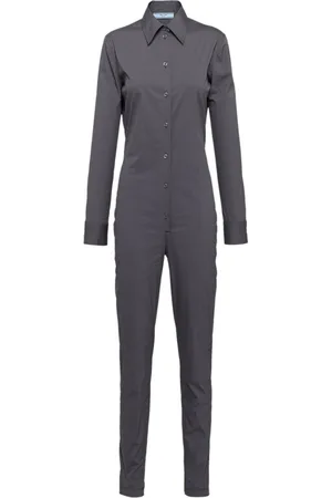 Prada Long-sleeve poplin jumpsuit