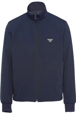 Prada Triangle-logo zip-up jacket