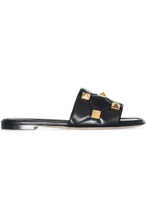 VALENTINO GARAVANI Roman Stud flat leather sandals