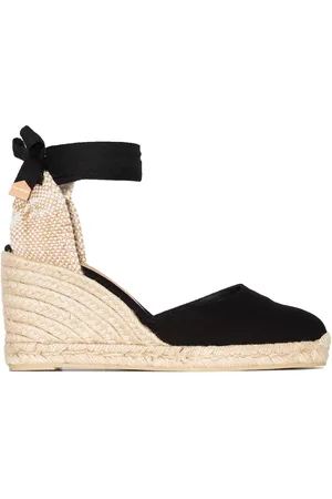 Castaner Carina 80mm ankle-tie wedge sandals