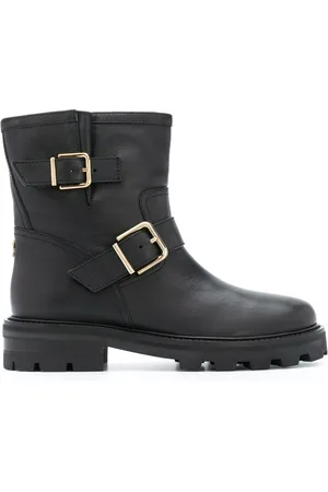 Jimmy Choo Youth buckle biker boots
