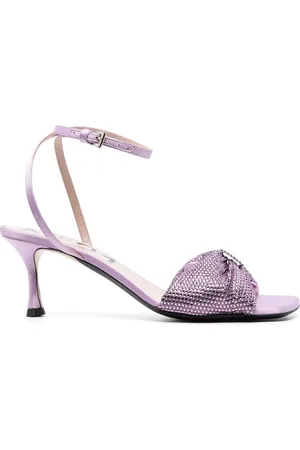 Nº21 Rhinestone-embellished bow-detail 60mm sandals