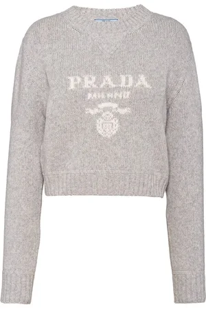 Prada Logo-intarsia cashmere jumper