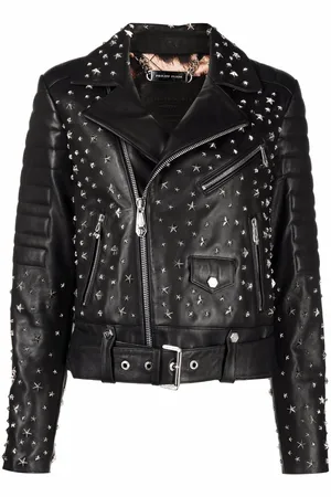 Philipp Plein Star-studded biker jacket