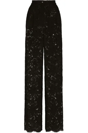 Dolce & Gabbana Floral lace tailored trousers