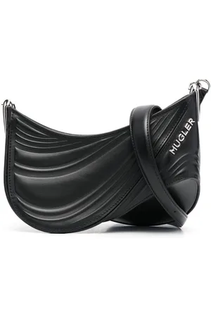 MUGLER Small Spiral Curve 01 embossed crossbody bag