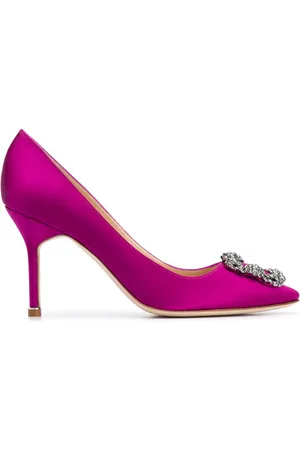 Manolo Blahnik 90mm Hangisi jewel buckle pumps