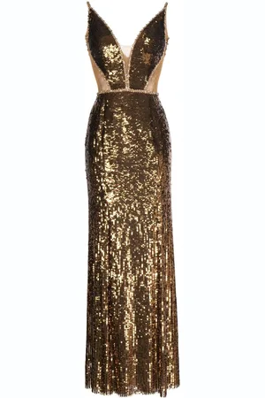 Jenny Packham Amara sequin-embellished sleeveless gown