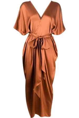 Voz Tied-waist kaftan dress