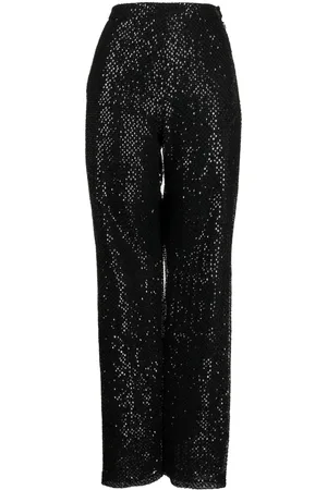 Saiid Kobeisy Sequined straight-leg trousers