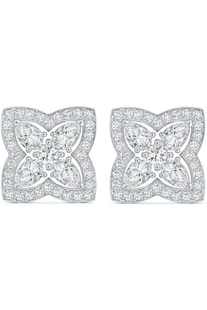 De Beers 18kt gold Enchanted Lotus diamond stud earrings