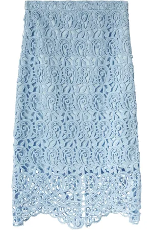 Burberry Lace-embroidery pencil skirt