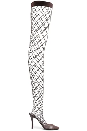 Stella McCartney Knee-high fishnet boots