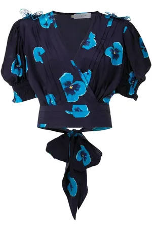Isolda Lena floral-print wrap top