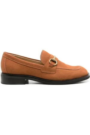Sarah Chofakian Paulette nubuck leather loafers